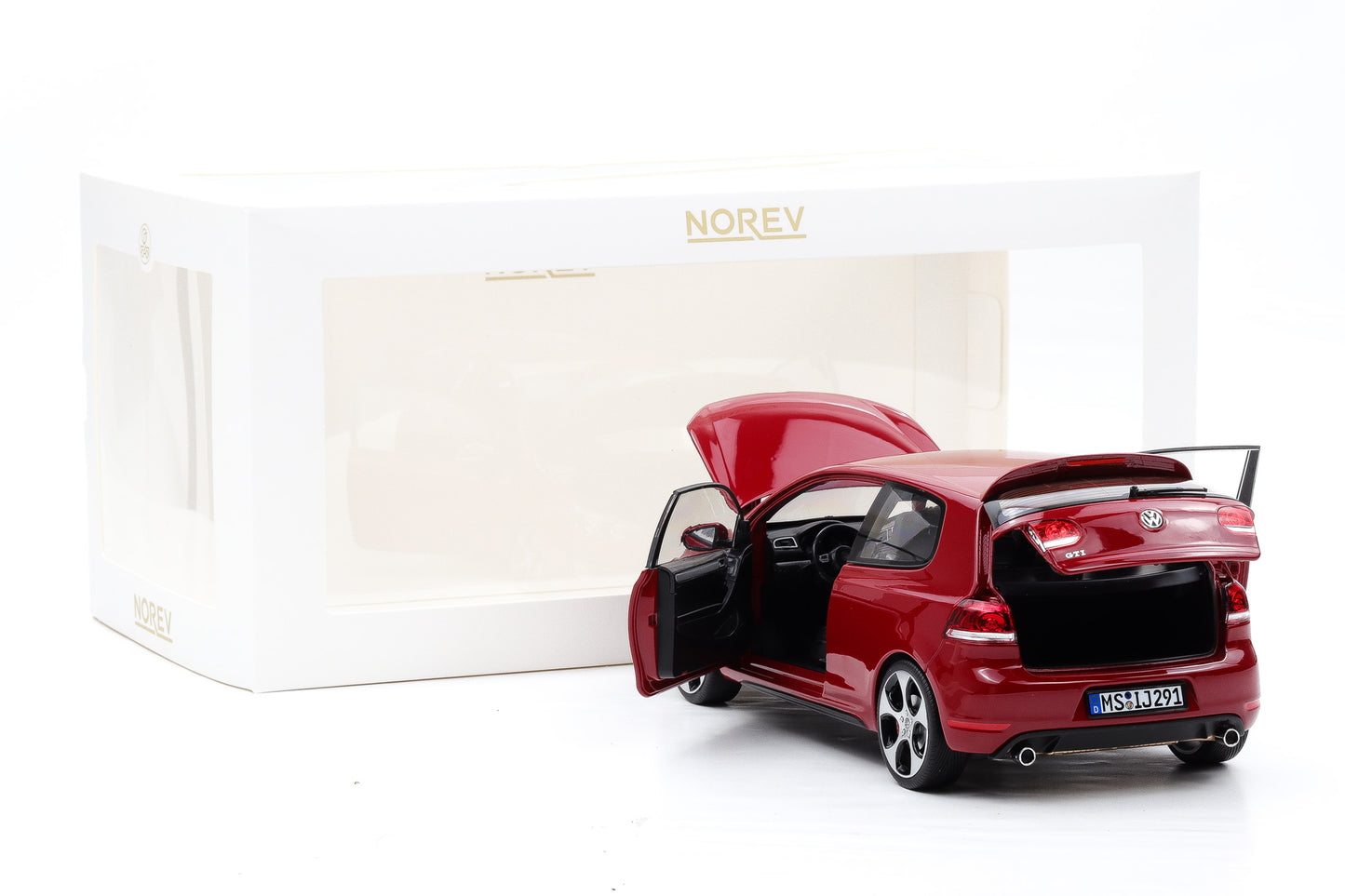 1:18 Norev VW Golf VI 6 GTI 2009 Tornadorot full opening 188504 + Vitrine