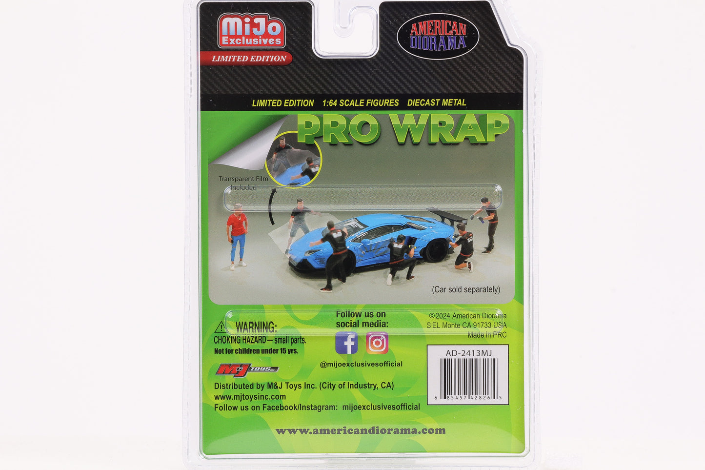 1:64 American Diorama Mijo Figur pro-Wrap Set Follierung 6 Figuren