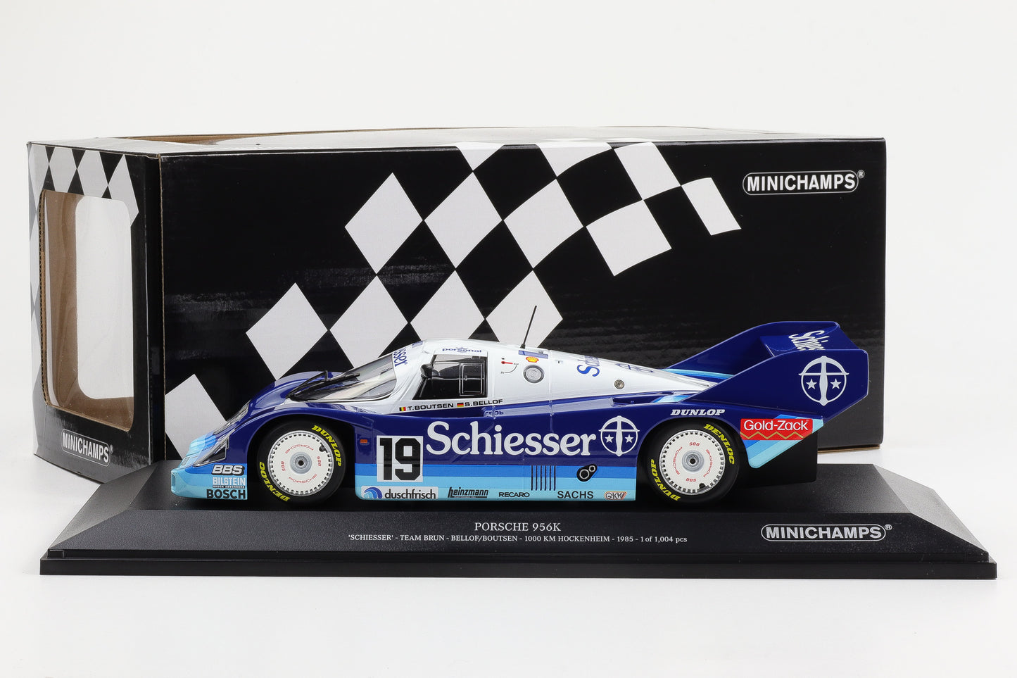 1:18 Porsche 956K Schiesser Team Brun Bellof Boutsen Hockenheim Minichamps