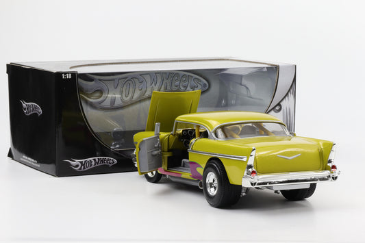 1:18 Hot Wheels 1957 Chevrolet Hot Rod Custom Dragster diecast NEU
