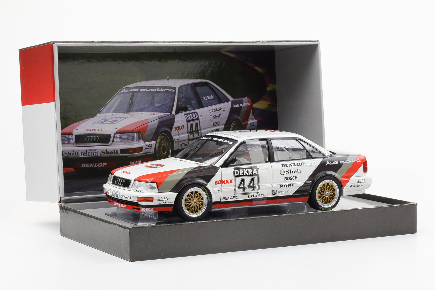 1:18 Werk83 Audi V8 Quattro DTM Champion 1990 #44 Stuck Giftbox