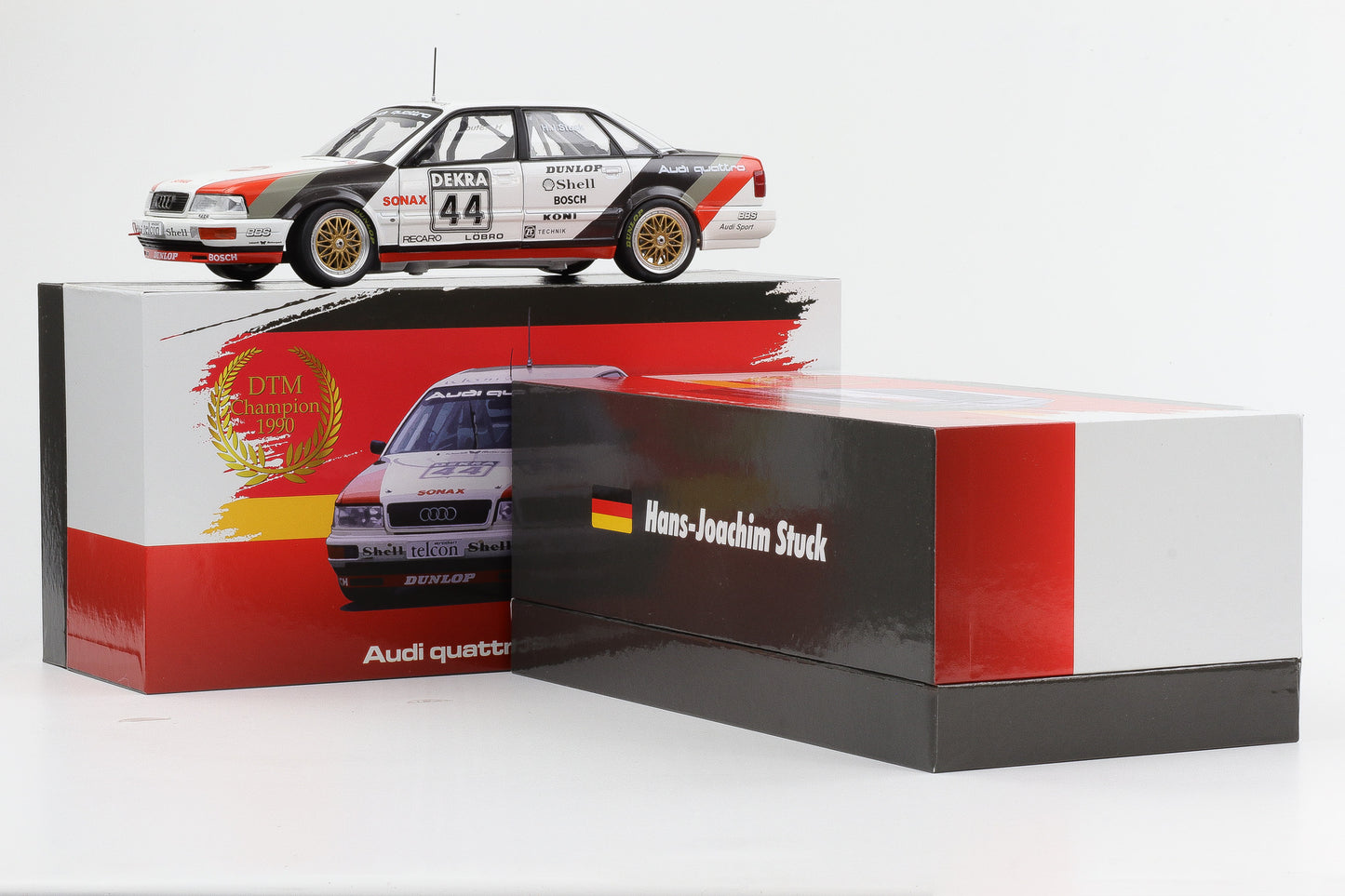 1:18 Werk83 Audi V8 Quattro DTM Champion 1990 #44 Stuck Giftbox