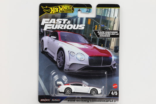 1:64 Hot Wheels Premium 2018 Bentley Continental GT3 Fast Furious