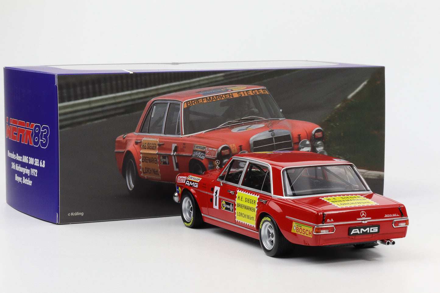 1:18 Mercedes-Benz AMG 300 SEL 6.8 Rote Sau #1 Heyer 24h Nürburgring Werk83