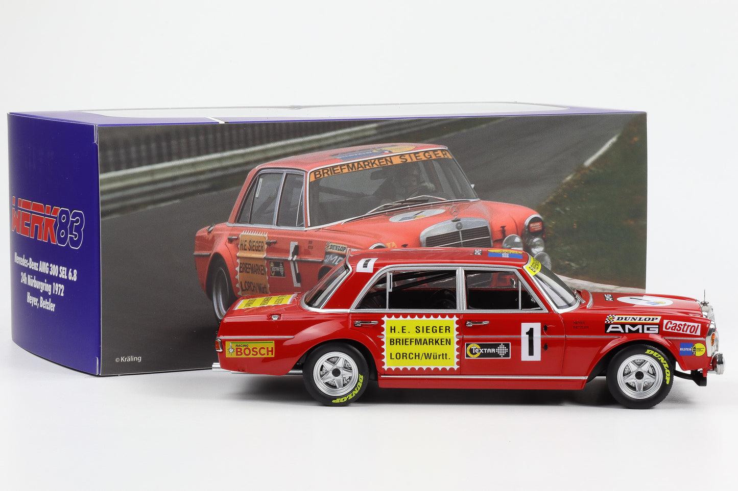 1:18 Mercedes-Benz AMG 300 SEL 6.8 Rote Sau #1 Heyer 24h Nürburgring Werk83
