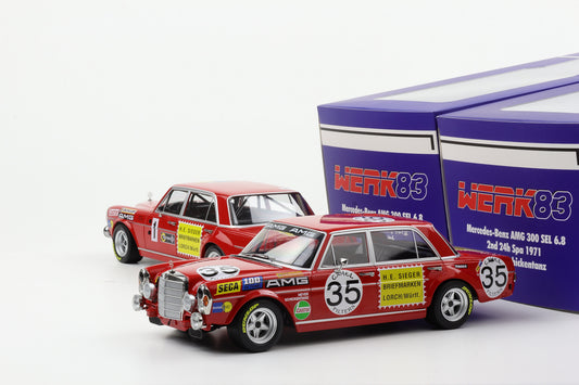 1:18 Werk83 Mercedes-Benz AMG 300 SEL 6.8 Set Rote Sau #1 #35 Spa Nürburgring