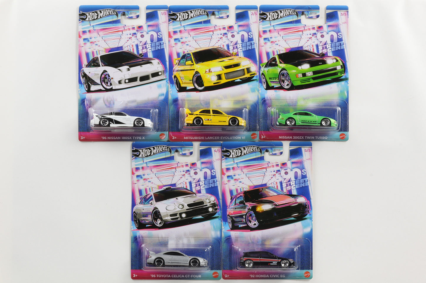 1:64 Hot Wheels 2024 90`s Street Scene Set 5 pcs JDY83-979A