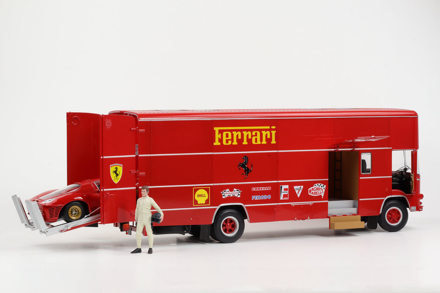 1:18 OM Fiat 150 Rolfo F1 Scuderia Ferrari 70er Jahre Renntransporter Formel 1 Werk83