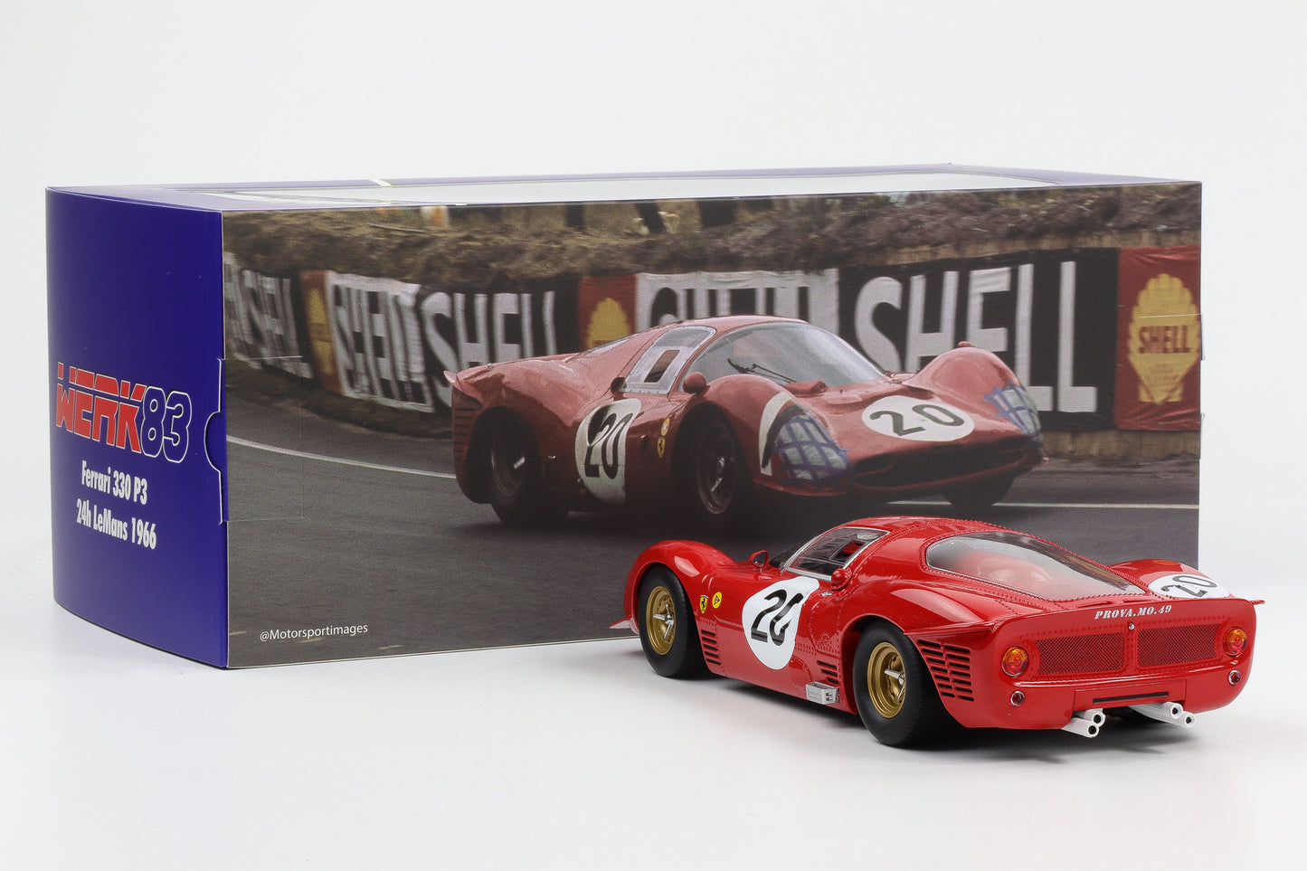 1:18 Ferrari 330 P3 Coupé #20 24h Le Mans 1966 Scarfiotti Parkes WERK83 diecast
