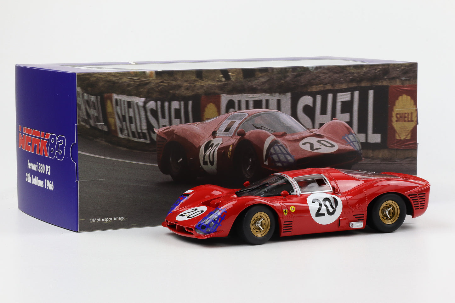 1:18 Ferrari 330 P3 Coupé #20 24h Le Mans 1966 Scarfiotti Parkes WERK83 diecast