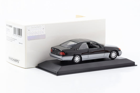 1:43 Mercedes-Benz 600 SEC C140 1992 schwarz Minichamps limited