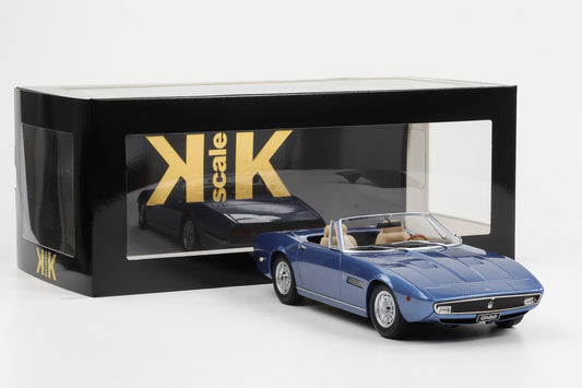 1:18 Maserati Ghibli Spider 1969 blau metallic Verdeck abnehmbar 1:18 KK-Scale