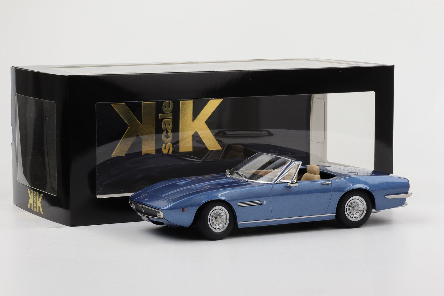 1:18 Maserati Ghibli Spider 1969 blau metallic Verdeck abnehmbar 1:18 KK-Scale