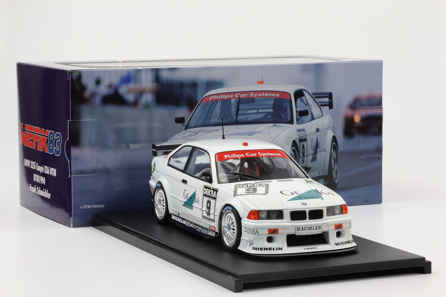 1:18 BMW 3er Series 325i Coupe E36 DTM Set Jägermeister GE-KA #9 Werk83