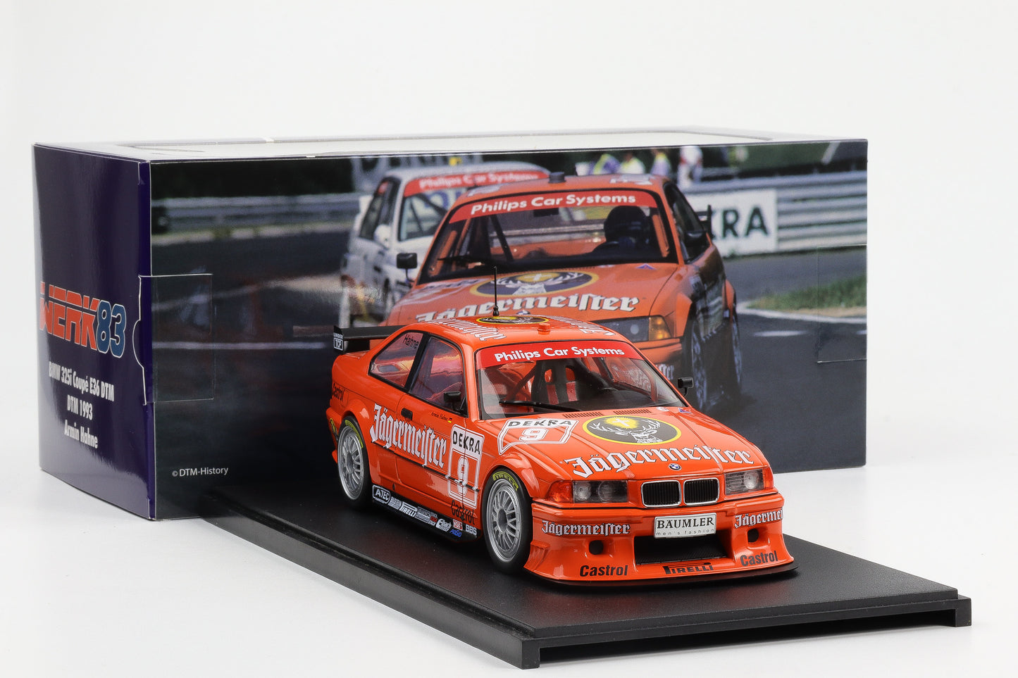 1:18 BMW 3er Series 325i Coupe E36 DTM Set Jägermeister GE-KA #9 Werk83