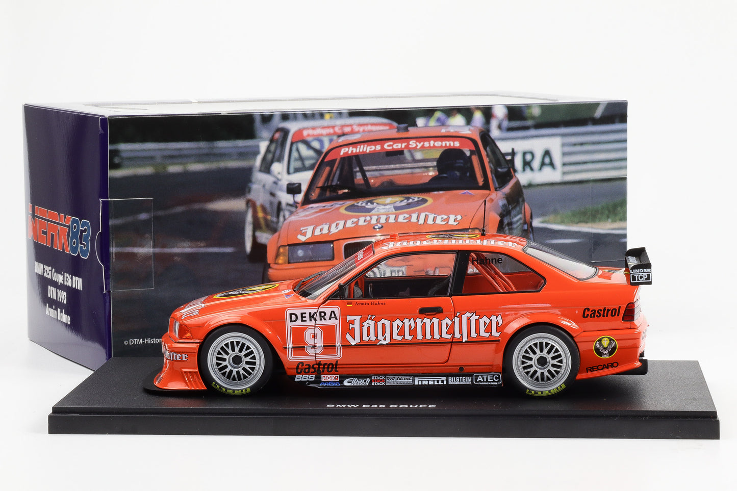 1:18 BMW 3er 325i Coupe E36 DTM Jägermeister #9 DTM 1993 Hahne Werk83