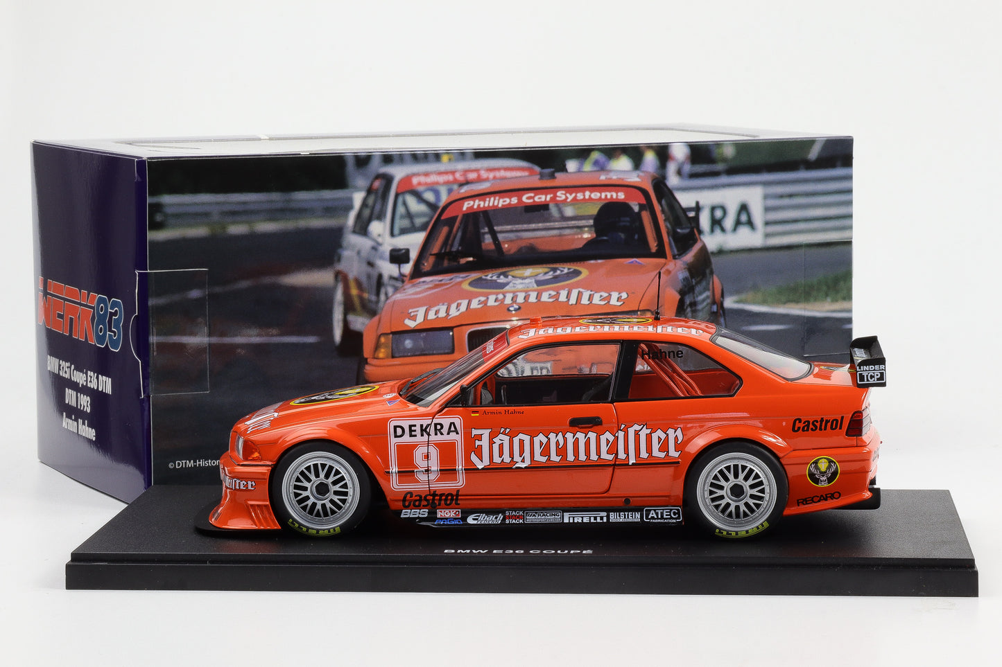 1:18 BMW 325i Coupe E36 DTM Jägermeister #9 DTM 1993 Hahne Werk83