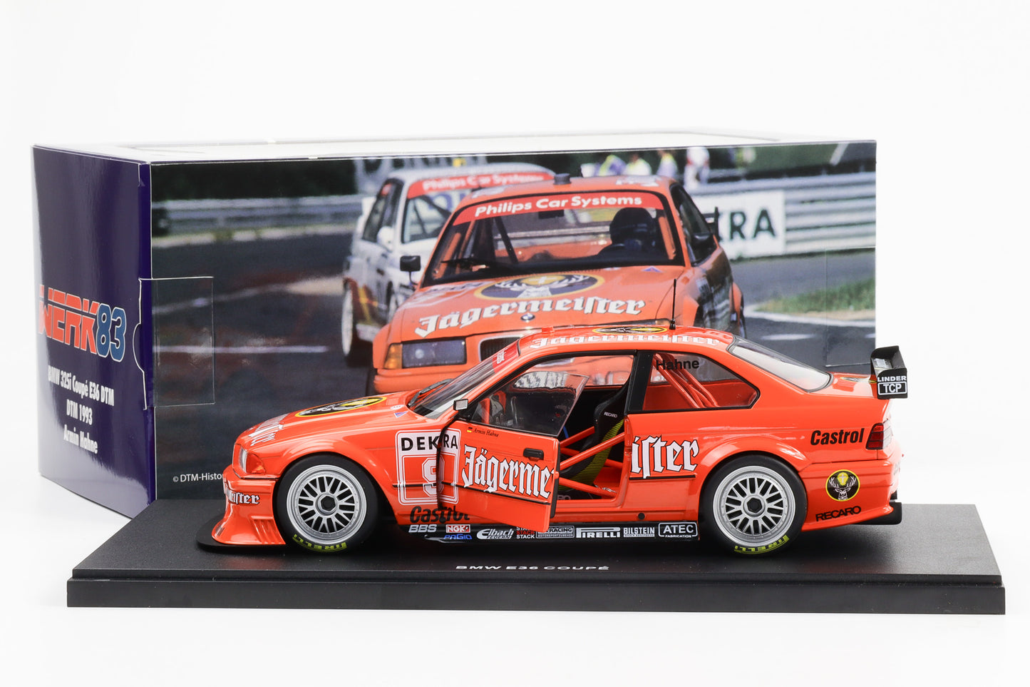 1:18 BMW 3er 325i Coupe E36 DTM Jägermeister #9 DTM 1993 Hahne Werk83