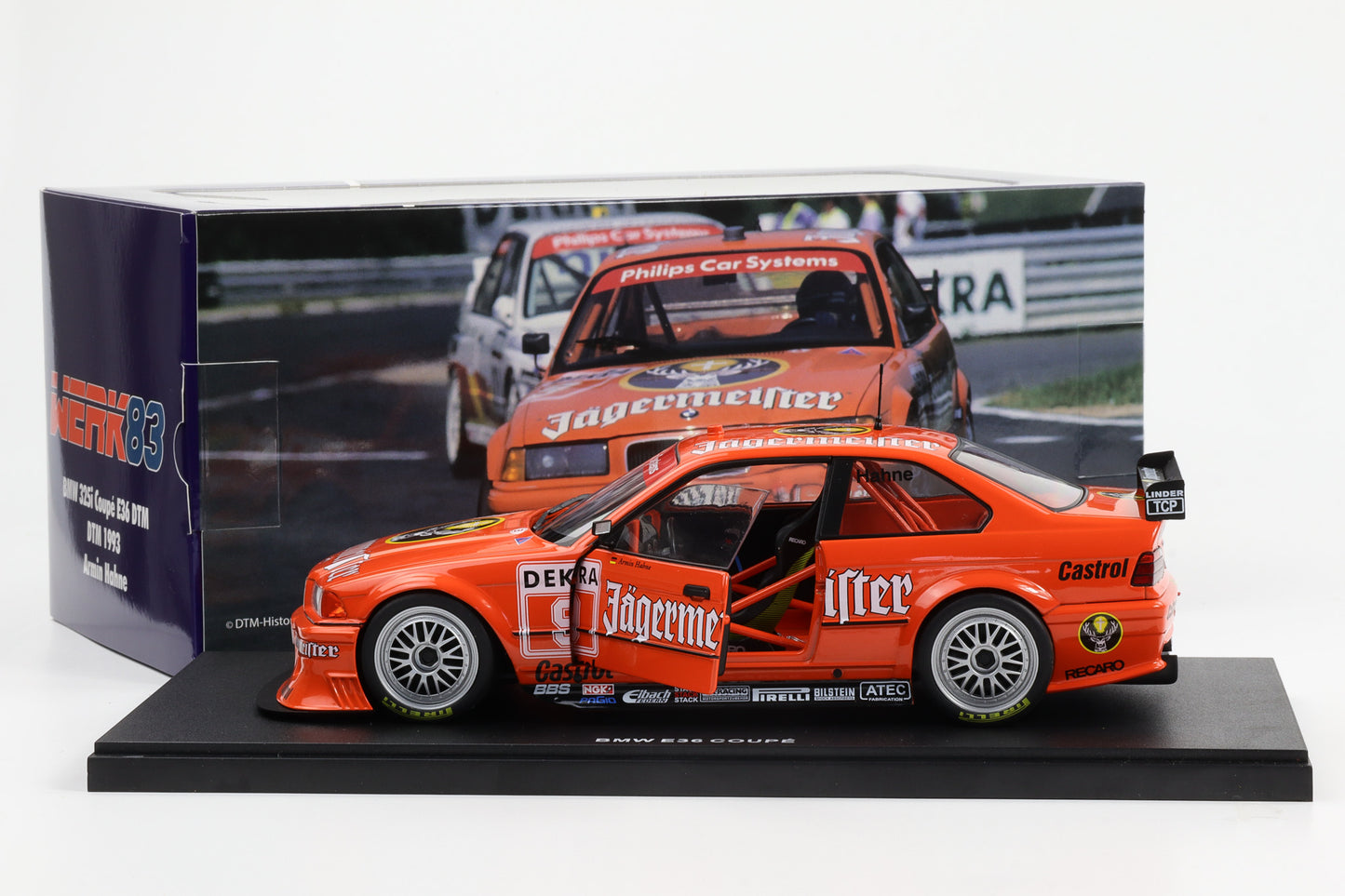 1:18 BMW 325i Coupe E36 DTM Jägermeister #9 DTM 1993 Hahne Werk83