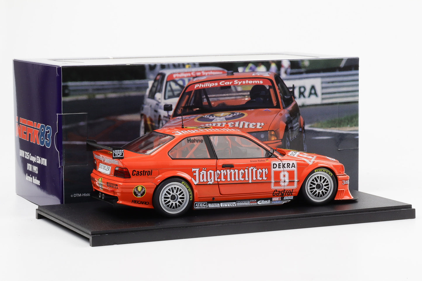 1:18 BMW 3er 325i Coupe E36 DTM Jägermeister #9 DTM 1993 Hahne Werk83