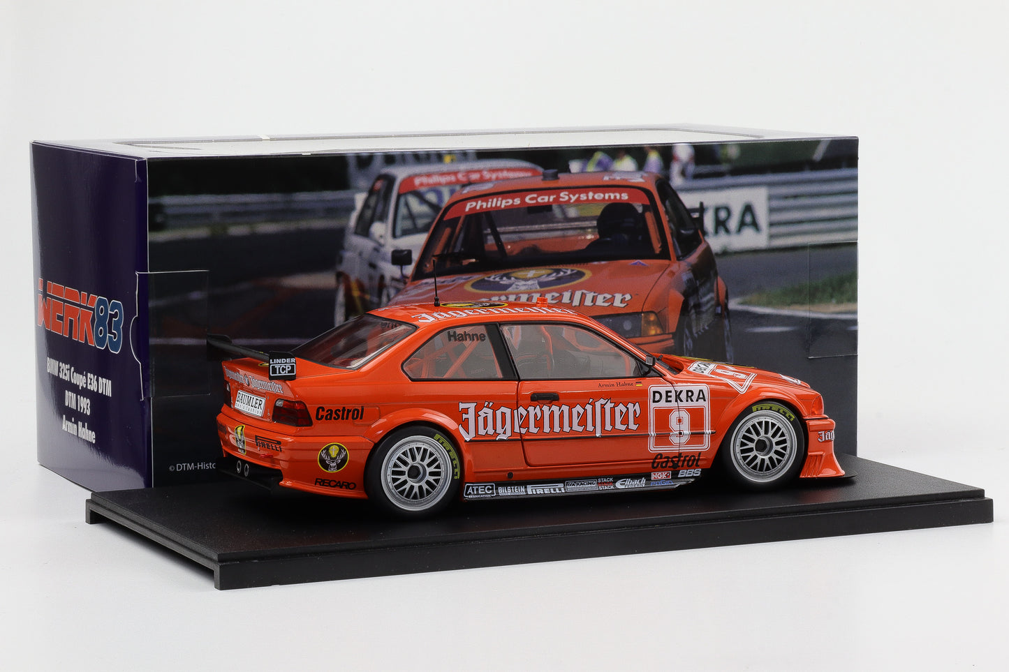 1:18 BMW 325i Coupe E36 DTM Jägermeister #9 DTM 1993 Hahne Werk83