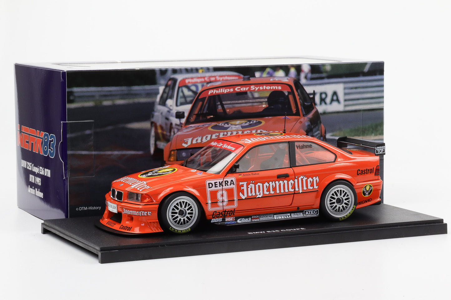 1:18 BMW 3er 325i Coupe E36 DTM Jägermeister #9 DTM 1993 Hahne Werk83