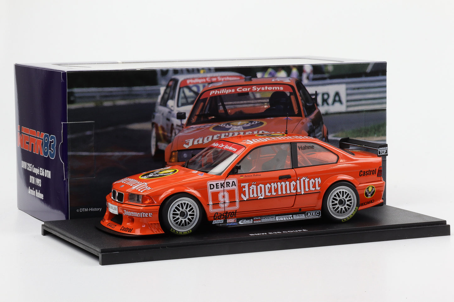 1:18 BMW 325i Coupe E36 DTM Jägermeister #9 DTM 1993 Hahne Werk83