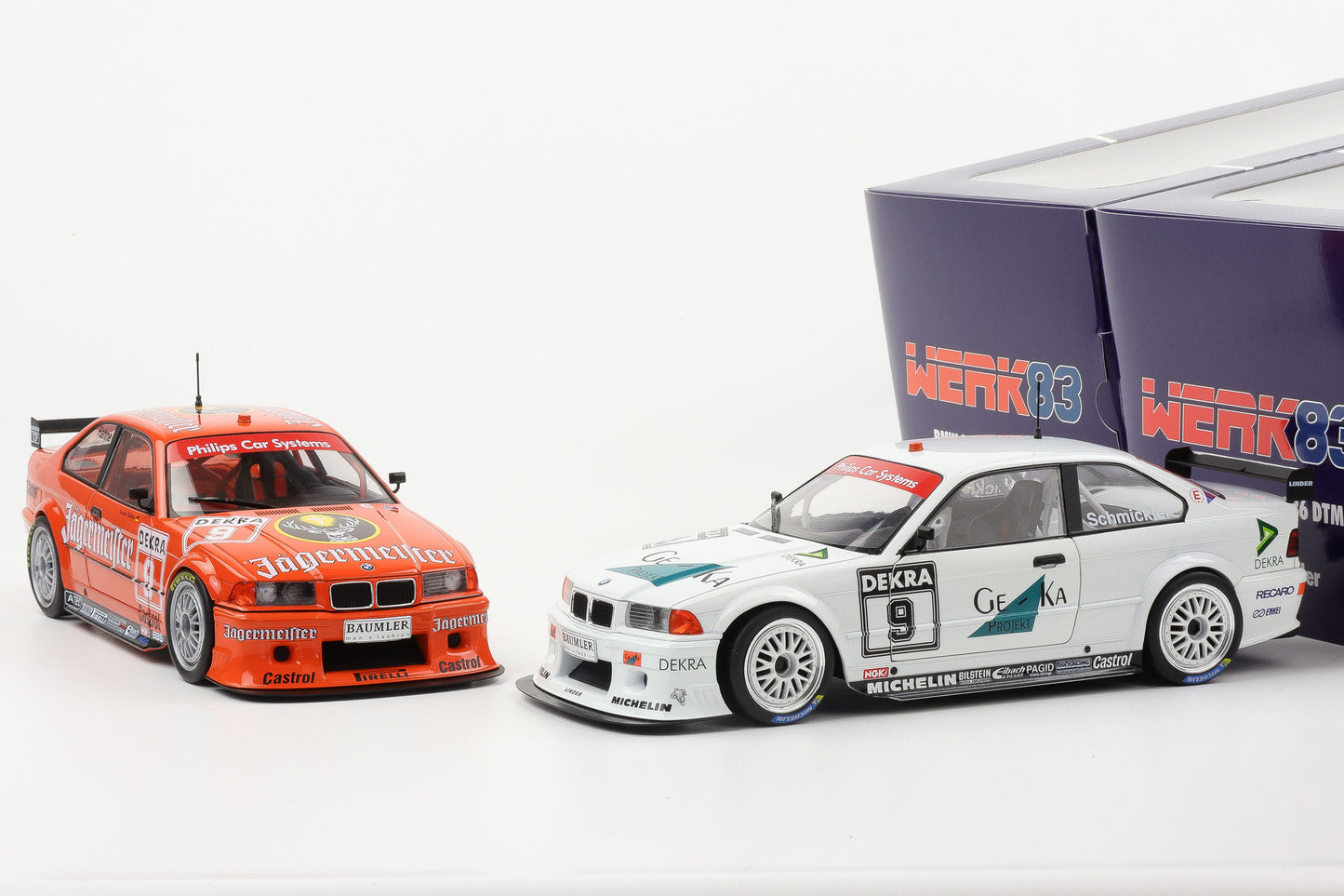1:18 BMW 3er Series 325i Coupe E36 DTM Set Jägermeister GE-KA #9 Werk83