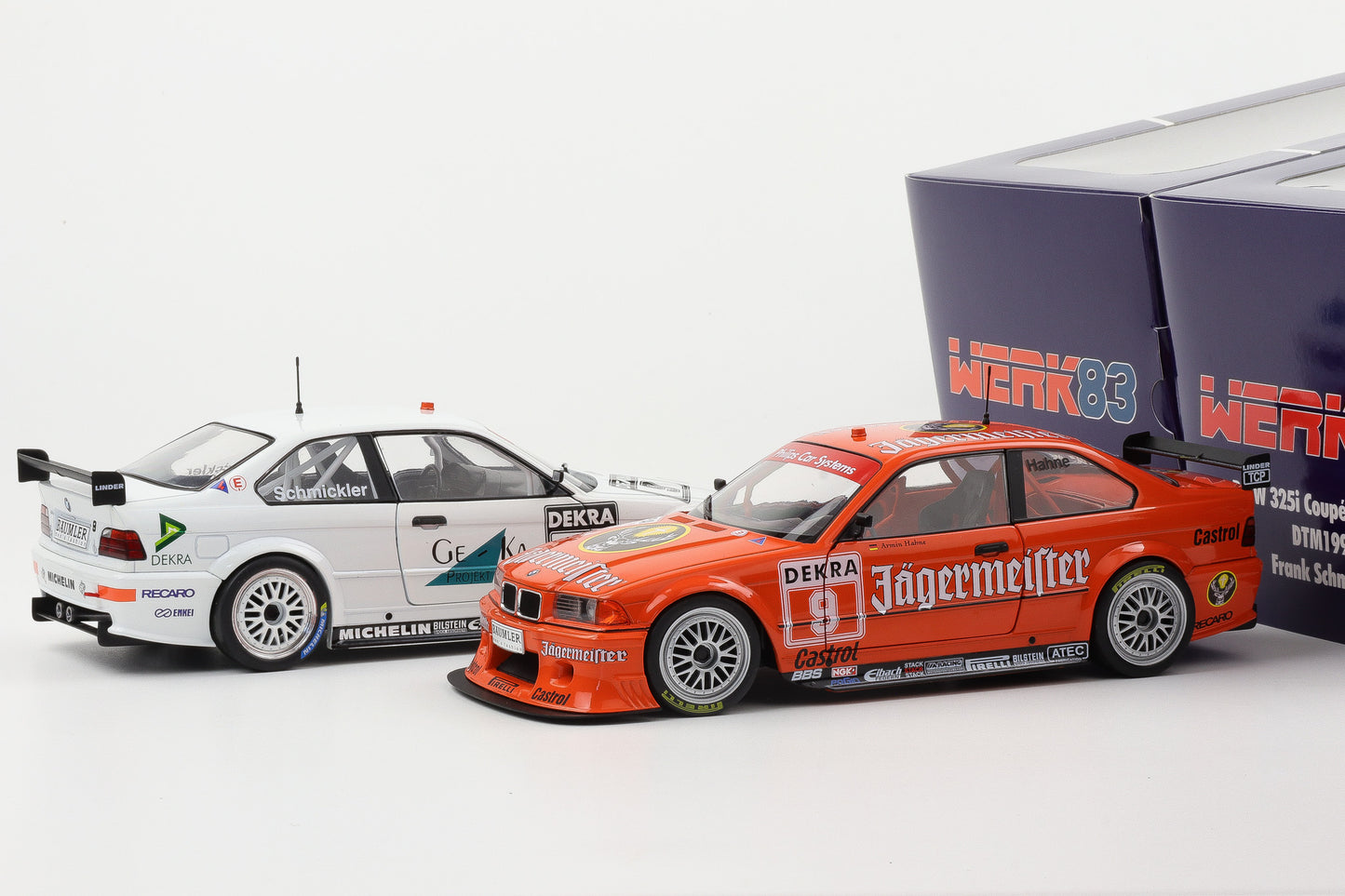 1:18 BMW 3er Series 325i Coupe E36 DTM Set Jägermeister GE-KA #9 Werk83