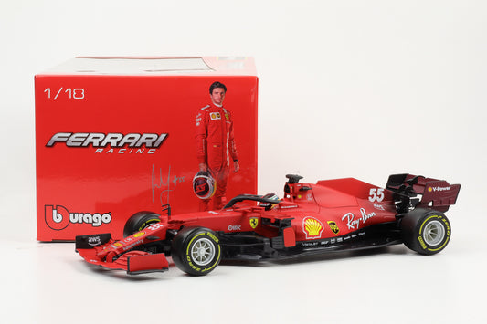 1:18 BBURAGO Carlos Sainz jr. Ferrari SF21 #55 Formel 1 2021 limited