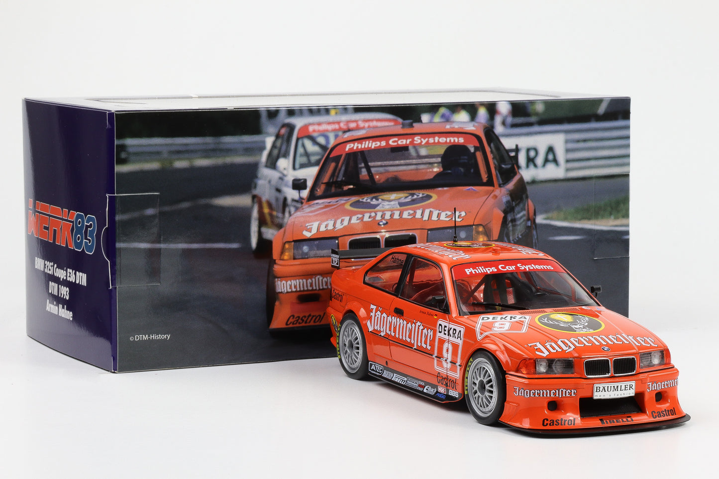1:18 BMW 3 Series 325i E36 Coupe Jägermeister #9 Hahne DTM 1993 WERK83
