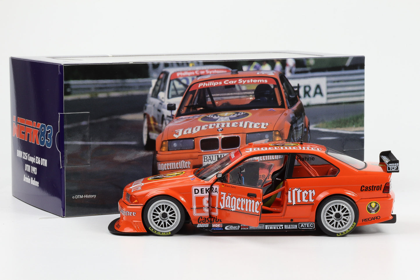1:18 BMW 3 Series 325i E36 Coupe Jägermeister #9 Hahne DTM 1993 WERK83