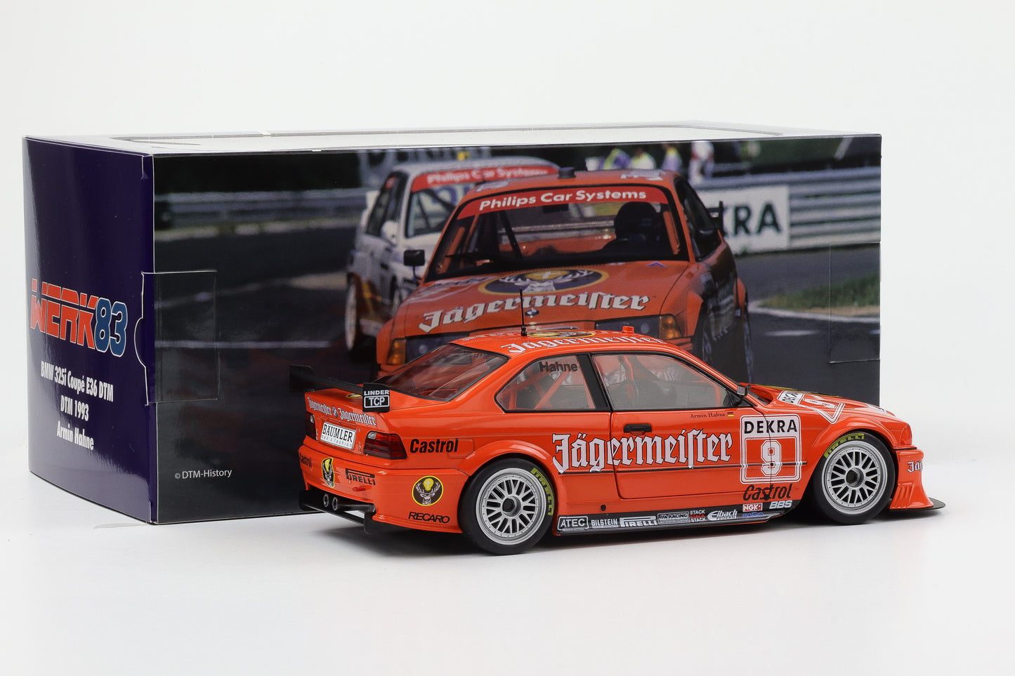 1:18 BMW 3 Series 325i E36 Coupe Jägermeister #9 Hahne DTM 1993 WERK83