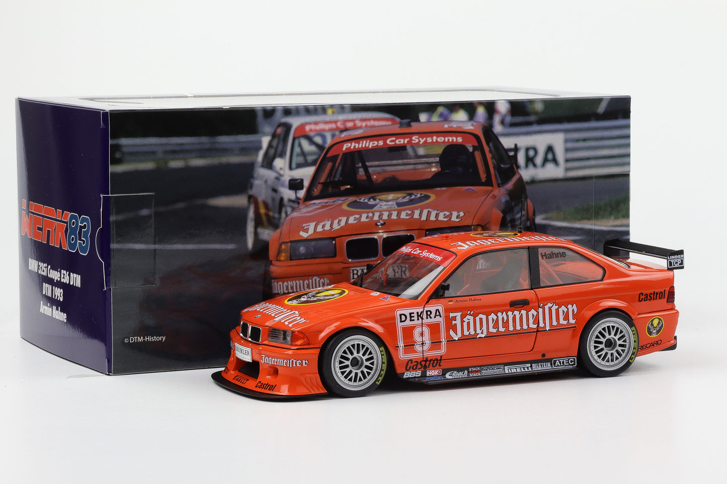 1:18 BMW 3 Series 325i E36 Coupe Jägermeister #9 Hahne DTM 1993 WERK83