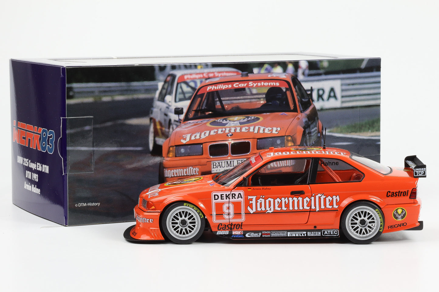 1:18 BMW 3 Series 325i E36 Coupe Jägermeister #9 Hahne DTM 1993 WERK83