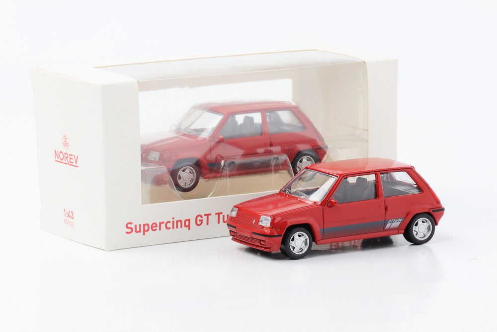 1:43 Renault R5 Supercinq GT Turbo red jet car Norev diecast 510539