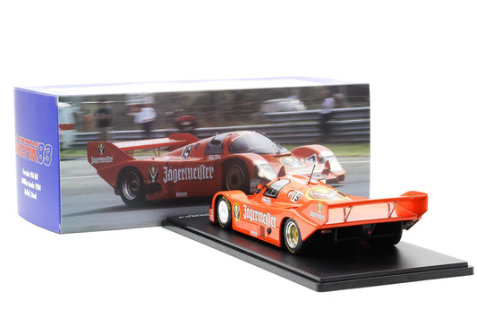 1:18 Werk83 956K Jägermeister #19 1000km Imola 1984 Stuck Bellof + Vitrine