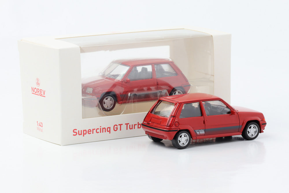 1:43 Renault R5 Supercinq GT Turbo red jet car Norev diecast 510539