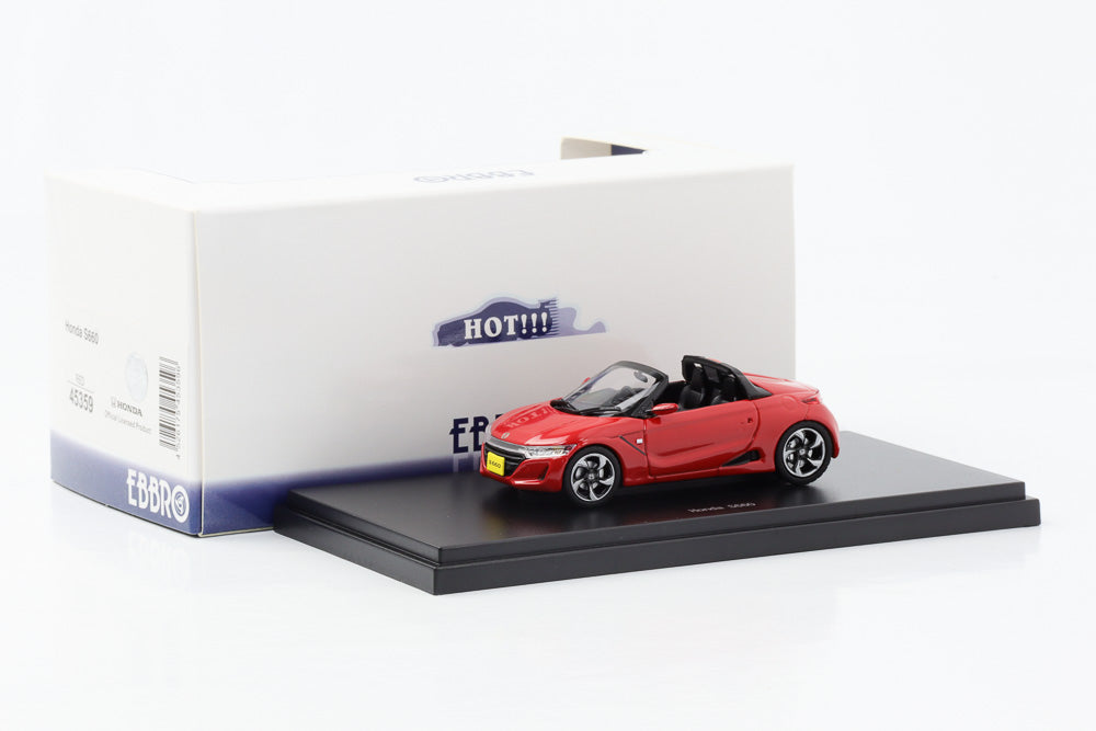 1:43 Honda S660 Sportcoupe 2015 red removable roof Ebbro Diecast
