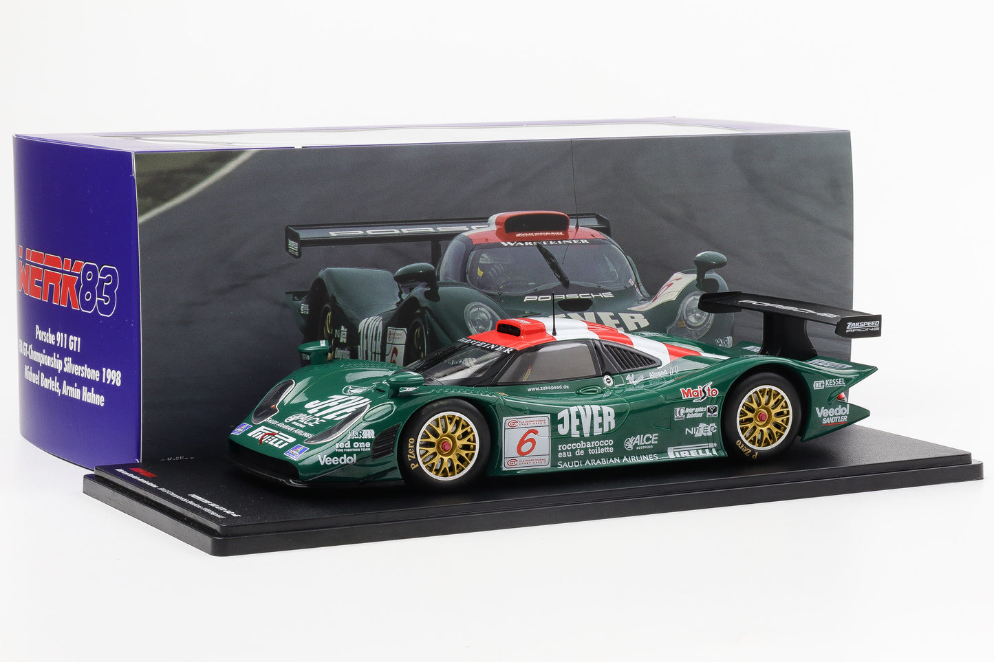1:18 Porsche 911 GT1 #6 3rd FIA GT Championship Silverstone 1998 Bartels Hahne Werk83
