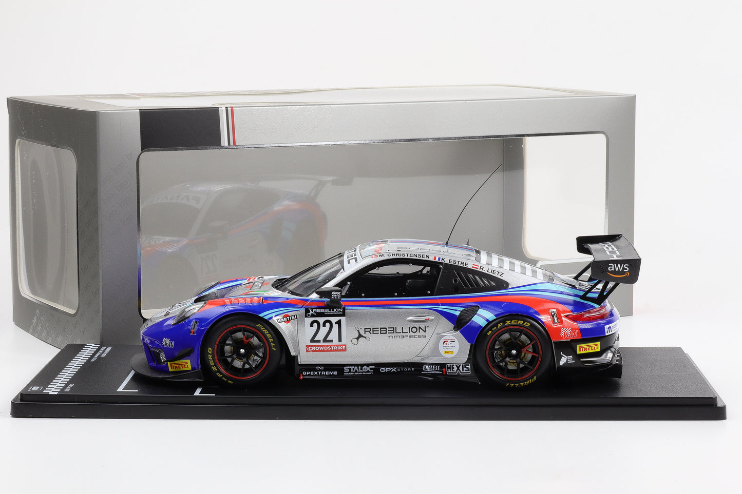 1:18 Porsche 911 GT3 R #221 24h Spa 2022 GPX Martini Racing IXO