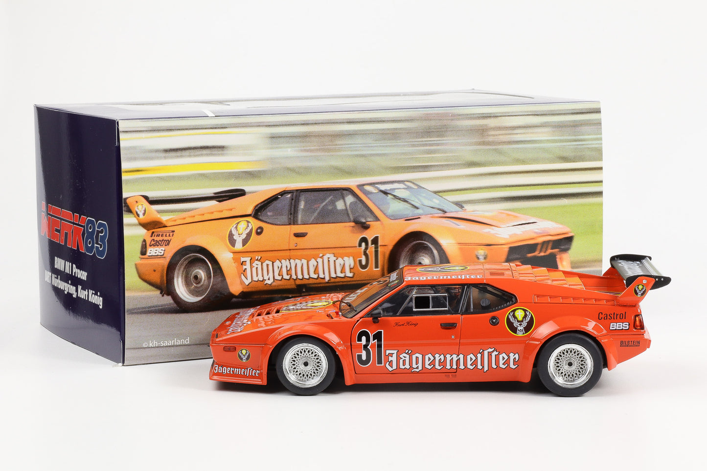 BMW M1 Procar Jägermeister #31 DRT Nürburgring 1982 König 1:18 Werk83