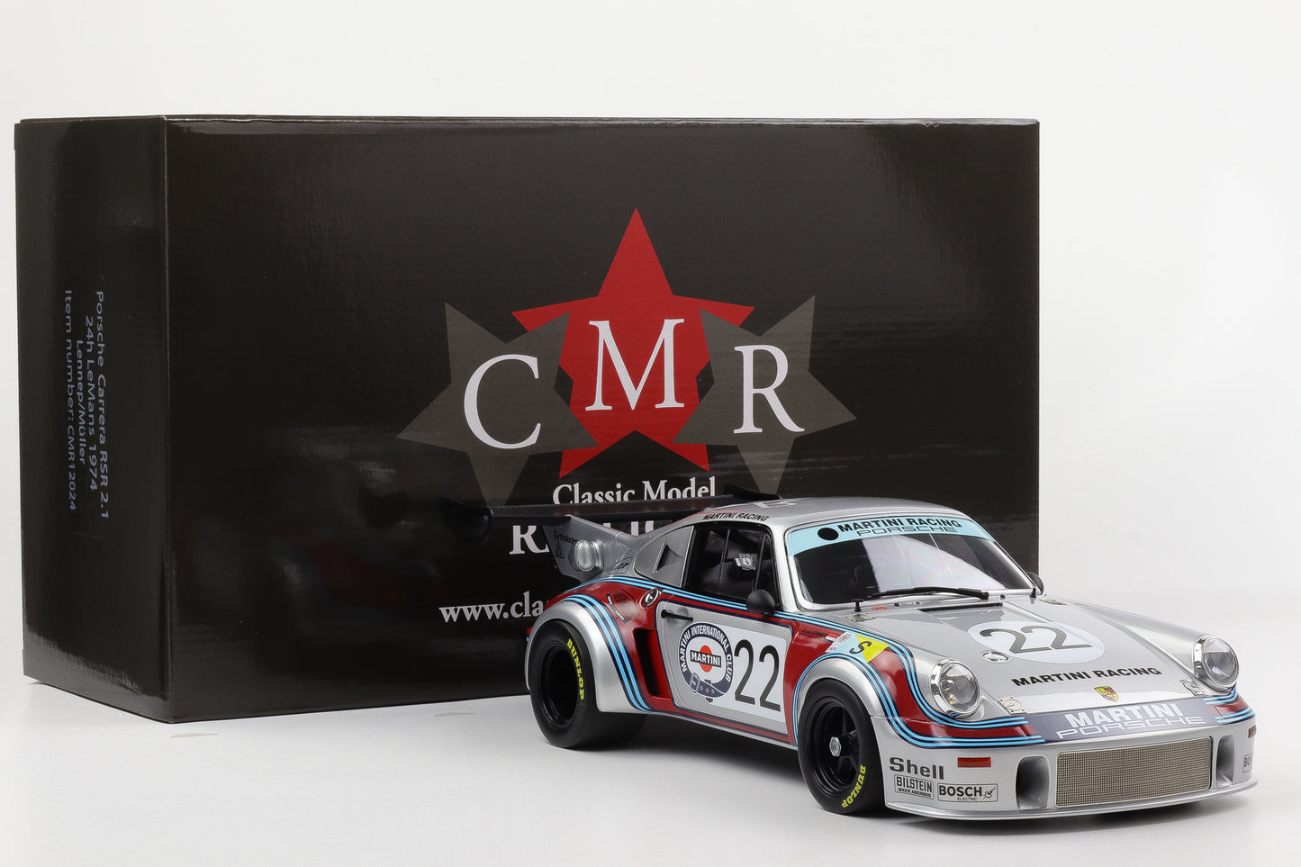 1:12 Porsche 911 Carrera RSR 2.1 #22 2nd 24h LeMans 1974 Müller v.Lennep CMR