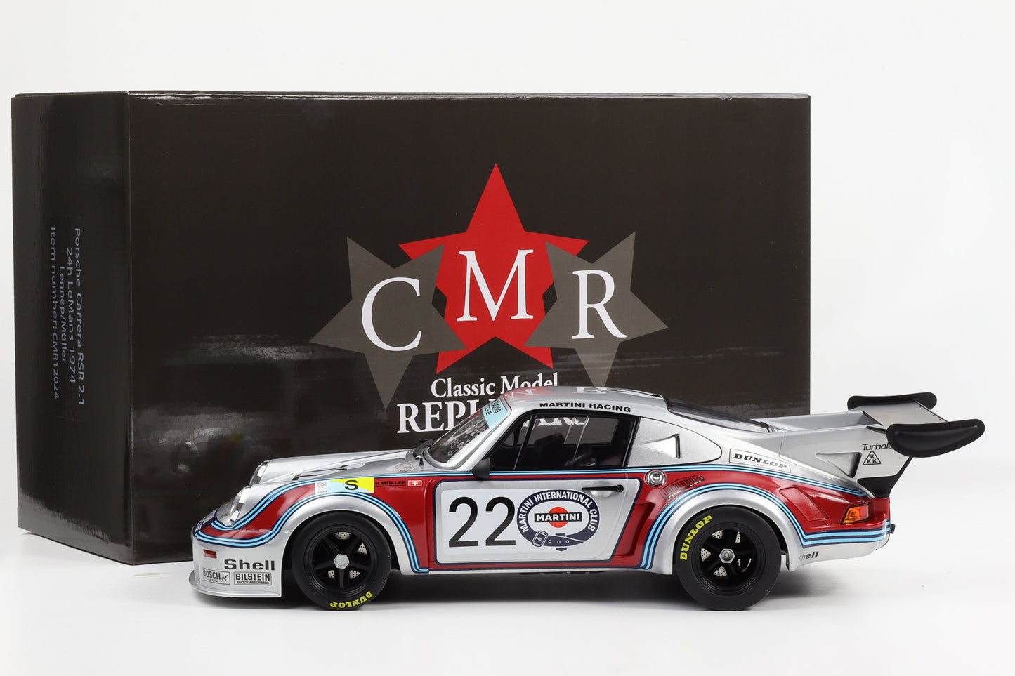 1:12 Porsche 911 Carrera RSR 2.1 #22 2nd 24h LeMans 1974 Müller v.Lennep CMR