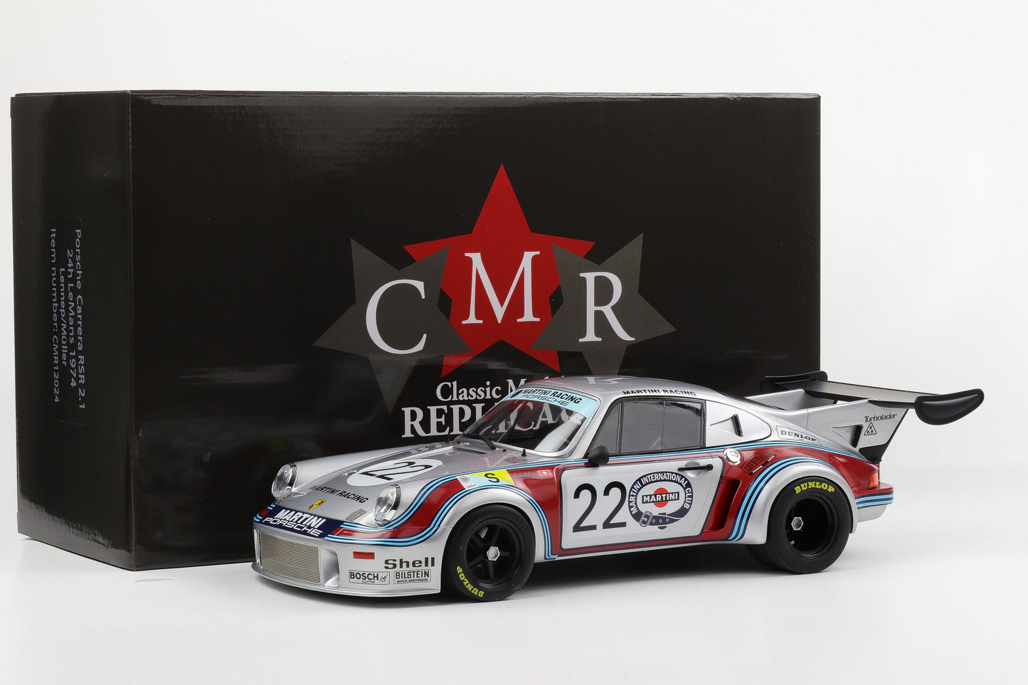 1:12 Porsche 911 Carrera RSR 2.1 #22 2nd 24h LeMans 1974 Müller v.Lennep CMR