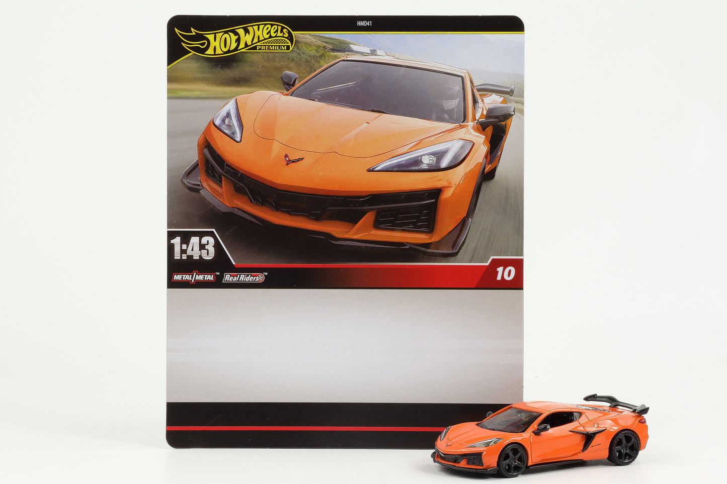1:43 Hot Wheels Premium 2024 Real Riders Chevrolet Corvette Z06 orange 2023