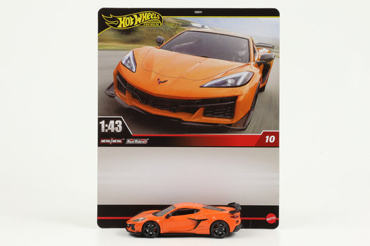 1:43 Hot Wheels Premium 2024 Real Riders Chevrolet Corvette Z06 orange 2023