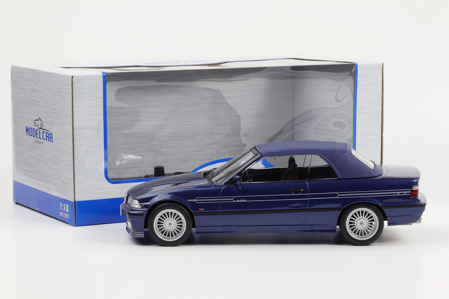 1:18 MCG BMW E36 Alpina B3 3.2 Convertible dunkelblaumetallic mit Verdeck MCG18320