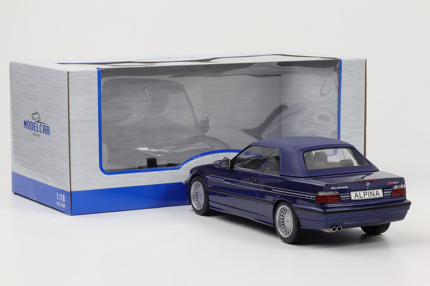 1:18 MCG BMW E36 Alpina B3 3.2 Convertible dunkelblaumetallic mit Verdeck MCG18320