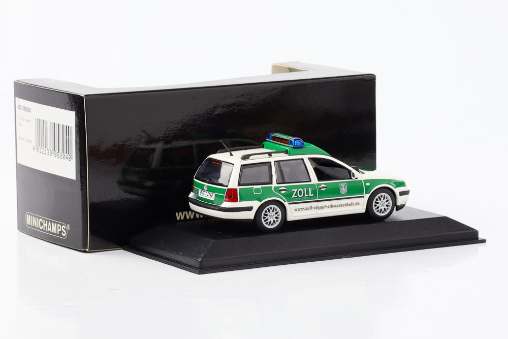 1:43 VW Golf Variant Zoll 2004 green white Minichamps